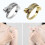 (As show, One size) Adjustable Knitting Thimbles Open Rings for Crochet Knitting Accessories Tools 3