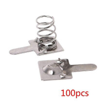 (As show, One size) 100 Pieces AA or AAA Battery Metal Battery Spring Plate Set Contact Pieces