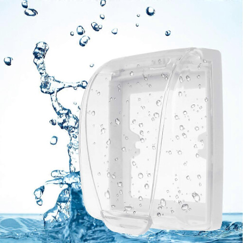 (As show, One size) Plastic Wall Switch Waterproof Cover Box Wall Light Panel Socket Doorbell Flip C 2
