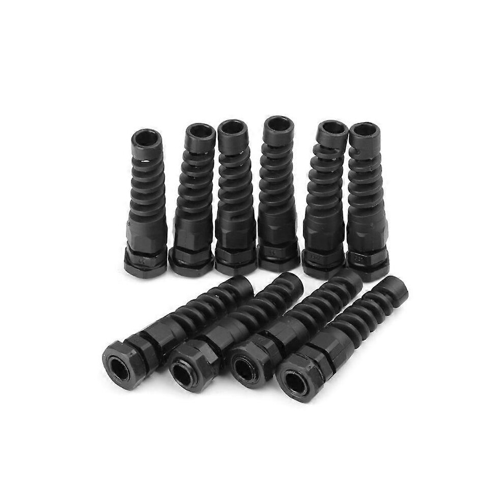 (As Show, One Size) 10Pcs Waterproof M12 Pg7 Cable Connectors Spiral Strain Relief Protector 5021564518300