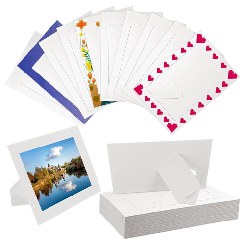 30 Pack Paper Picture Frames, Standing White Cardboard Photo Frames 2