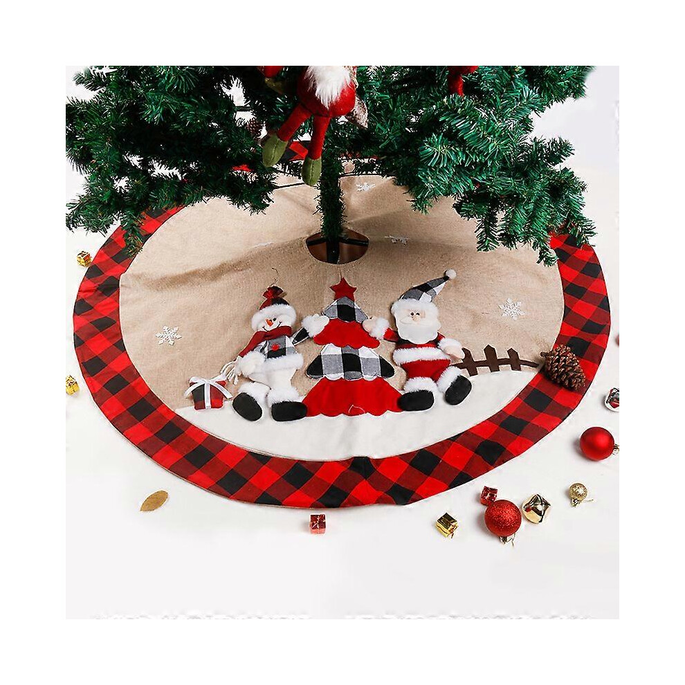 (As show, One size) 120cm Christmas Tree Skirt, Christmas Tree Stand Cover, Christmas Tree Decoration, Merry Christmas Tree Skirt Christmas Tree Mat,-image-OPC-PHPB8C7-NEW