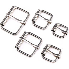 (As show, One size) 5 Multi-purpose Silver Metal Roller Buckle Rings For Hardware Belt Pockets - 10mm, 12mm, 14mm, 16mm, 18mm