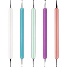 (As show, One size) 5 Spherical Relief Pens For Transfer Paper, Tracing Tools For Drawing, Artistic Dotting Tools For Nail Art, Ball-tipped Clay Tools Carving Pens