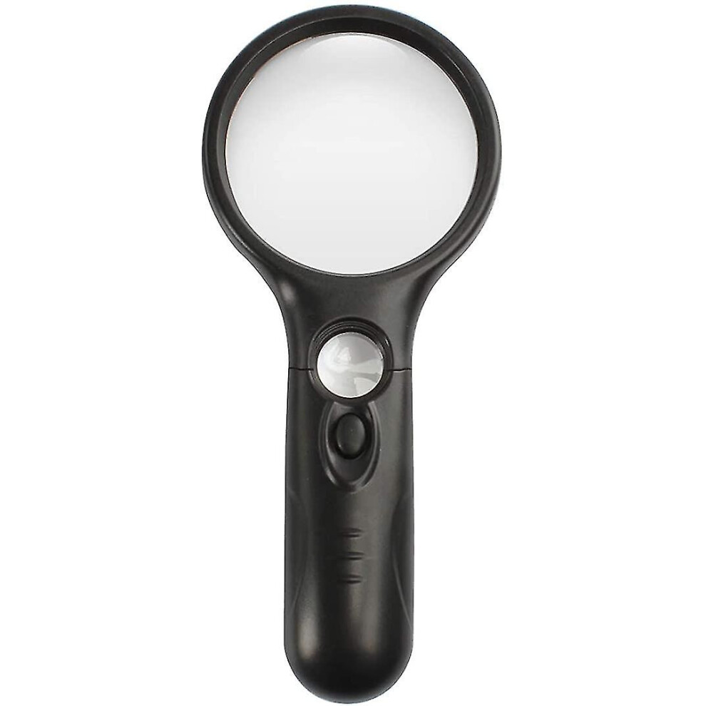 (As show, One size) Magnifier With Light,3x 45x High Magnification Black
