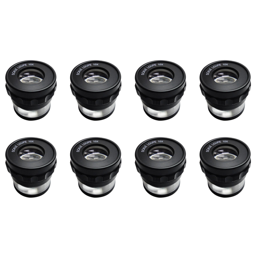 10X Stand Measuring Magnifier Scale Loupe Magnifying Glass 10X