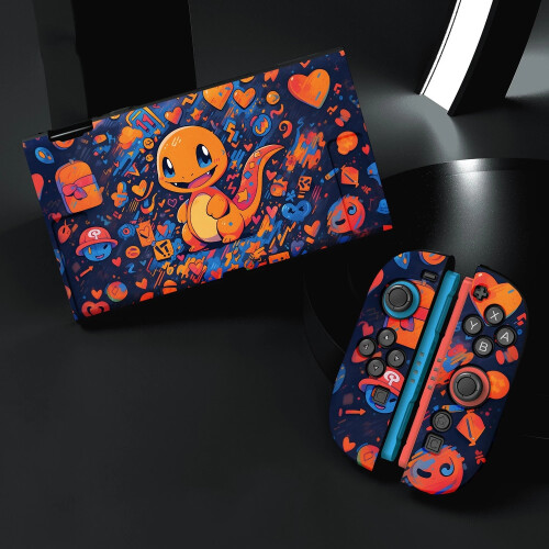 (Scrawl Charizard) TPU Soft Cartoon Skin Shell Case Protective Cover For NS2 Switch2 Gift