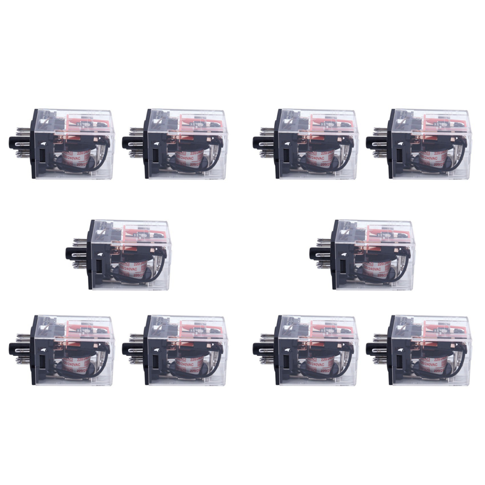 Relais de puissance PCB 8 broches DPDT 2NO 2NC MK2P-1, tension de bobine 220 V/230 V CA