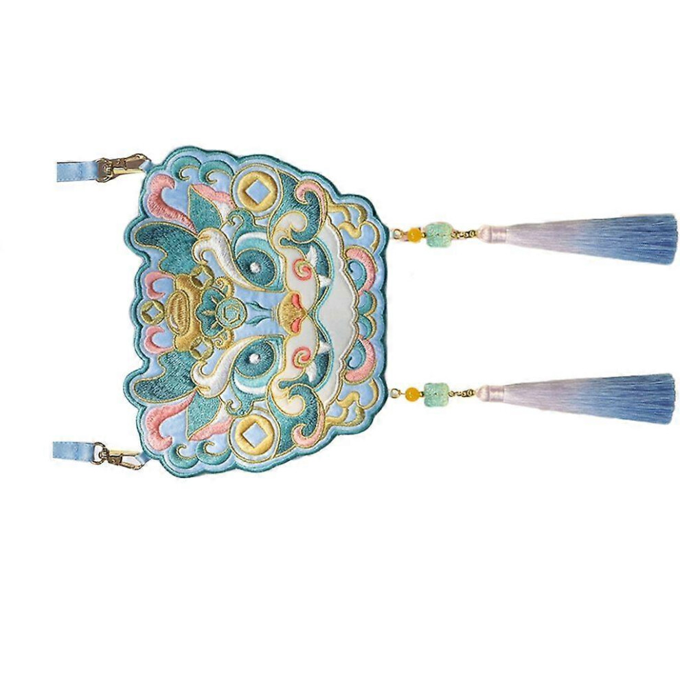 Furtalk (As Show, One Size) Perfect Combination Of Trendy And Traditional Embroidered Cosmetic Hanfu Bag