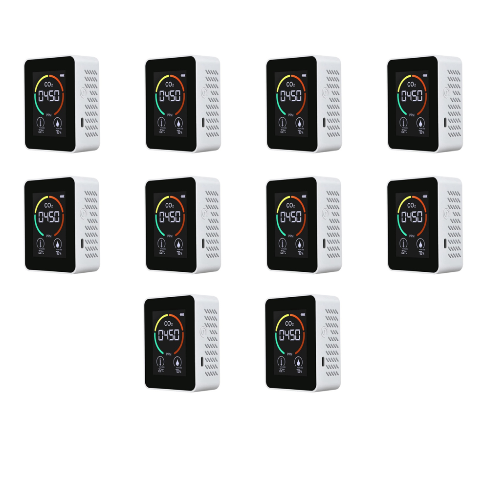Temperature & Humidity Meter, Air Quality Monitor, CO2 Detector, A