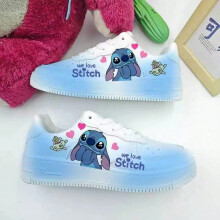 (I, 36) New Stitch Disney Anime Xangel Sneaker Summer Breathable Versatile Couples Cartoon Board Shoes Cute Student Leisure Shoes Gift