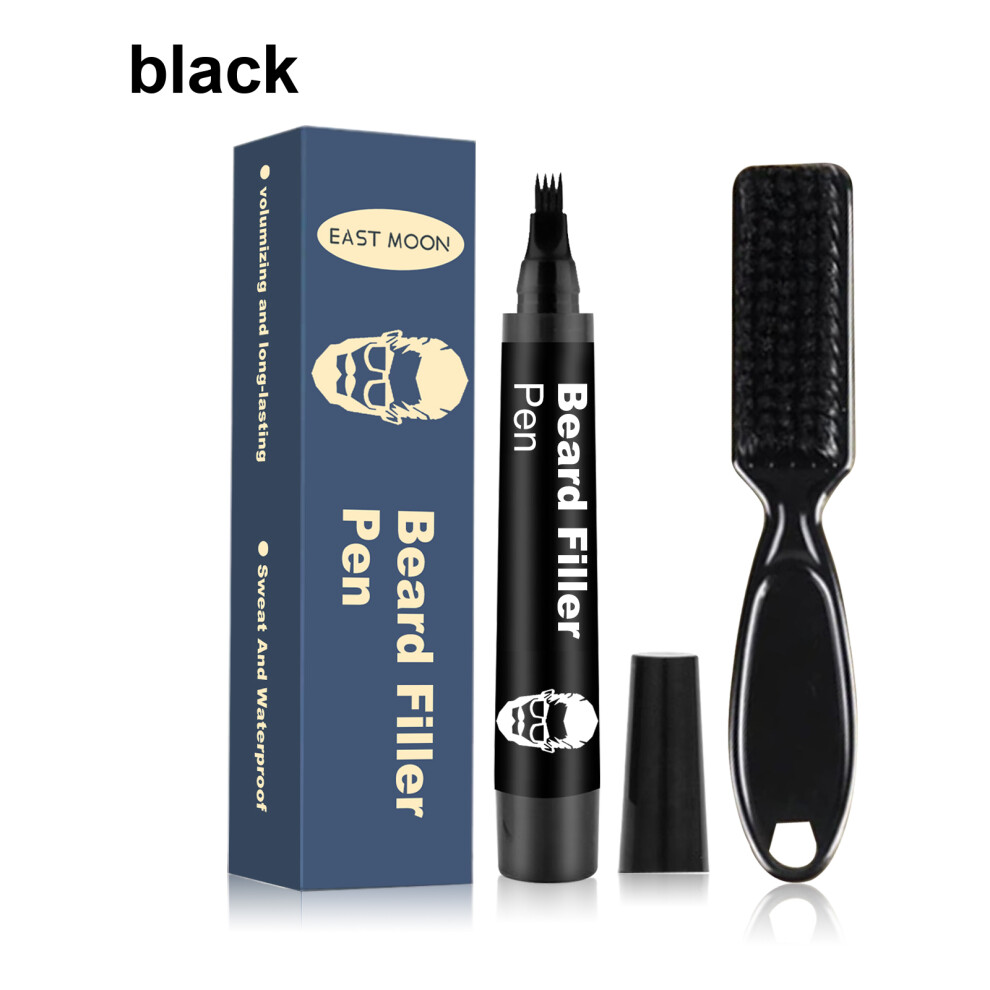 East Moon Barbe remplissant le stylo de fontaine amovible et facile à utiliser pour créer facilement une ligne de cheveux de barbe épaisse