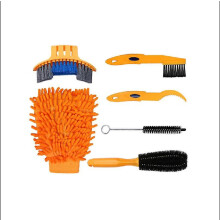 (As show, One size) Bicycle Chain Washer Bike Chain Cleaning Tool(6-piece Set For Cleaning)