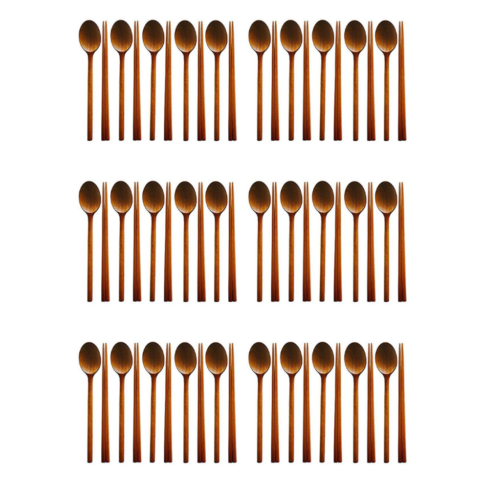 Set Di 5 Cucchiai E Bacchette In Legno Di Giuggiolo Fatti A Mano