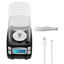 (As show, One size) Usb Rechargeable 100g/0.001g Digital Precision Pocket Scale/jewelry Scales,apply To Weighing Powder,jewellery,gold,gemstones,calibration Weight,tweeze