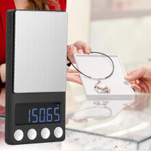 (As show, One size) Electronic Jewelry Scale With Lcd Screen High Accuracy Gram Scale, Pocket Scale Balance Jewelry Gram Scale(1kg/0.1g, With Battery)