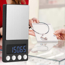 (As show, One size) Electronic Jewelry Scale with LCD Screen High Accuracy Gram Scale, Pocket Scale Balance Jewelry Gram Scale(500g/0.01g, rechargeable)