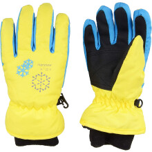 (As show, One size) Yellow Size Xs (3-5 Years Old) Kids Ski Gloves Warm Snow Gloves Winter Mittens Snowboard Heated Gloves Windproof For Boy Girl Hiking Cycling