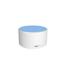 (As show, One size) Home Fabric Bluetooth Speaker Mini Portable Wireless Small Speaker Built-in Power Charging Speaker blue