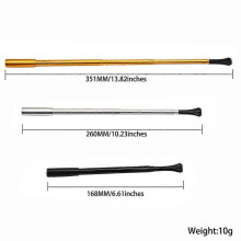 (As show, One size) 3pcs Women's Aluminum Alloy Retractable Cigarette Holder Retro Retractable Female Mouthpiece- 16.5-35cm - Golden+Nior+Silver