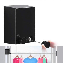 (As show, One size) 13.8 Ft Retractable Clothesline Indoors, Retractable Clothes Line, Indoor Clothesline(Black), Clothes Line Retracting Indoor, Retractable Laundry Line