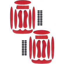 (As show, One size) 2 Sets Bicycle Helmet Foam Pads, Universal Replacement Pads, Motorcycle Cycling Helmet AccessoriesRed