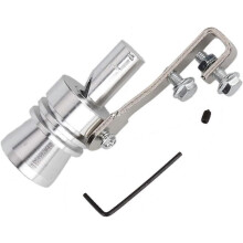 (As show, One size) Trumpet Type Turbo Sound Simulator Whistle Universal Exhaust Pipe Whistle Sound Simulator Pressure Relief Valve[XL]