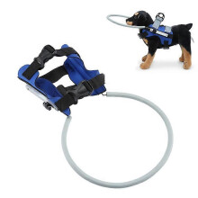(As show, One size) Blind Dog Harness Guiding Device, Anti-collision Ring For Blind Dog blue (S)