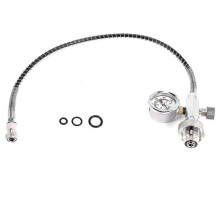 PCP Air Fill Station Charging Adapter for Diving Cylinders with G5/8 Inch Din Adaptor and 50cm Spring Hose jn