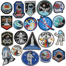 (As show, One size) 25 Pieces Astronaut Applique Patch Smiley Face Patches Sew Applique for DIY T-Shirt Jeans Garment Bags, Kids Sew-on Patch, Kids Knee Brace Embroidered