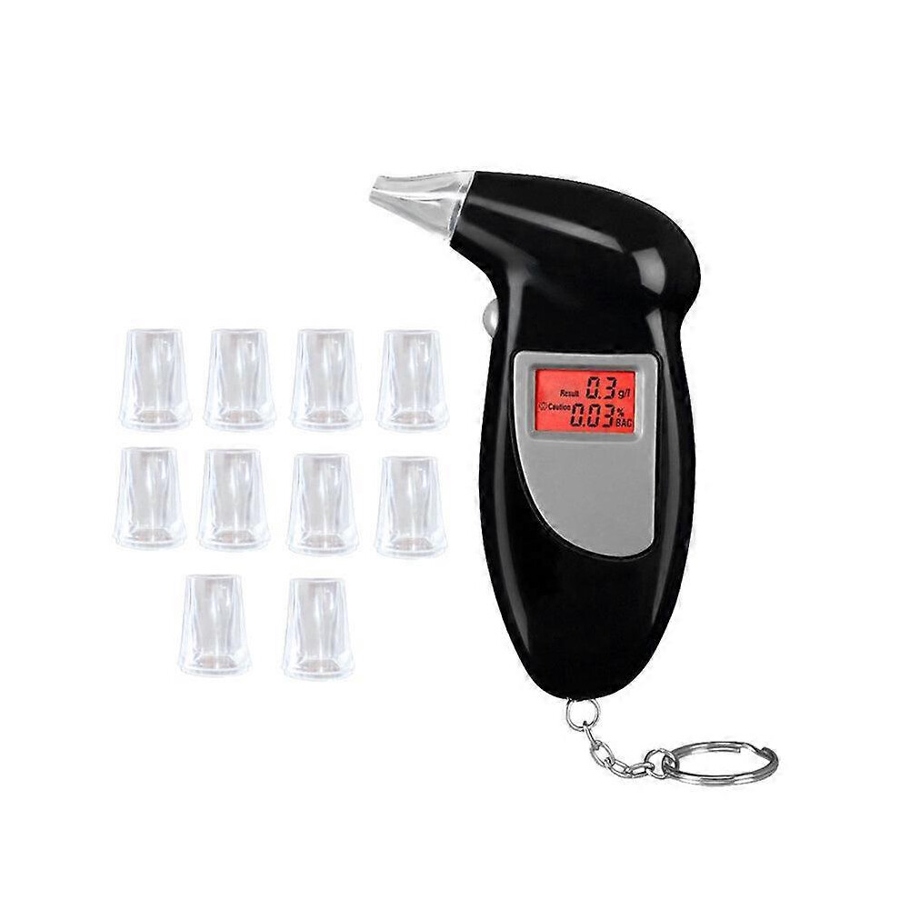 (As Show, One Size) Portable Alcohol Tester, Breath Alcohol Tester, Household Breathing Apparatus(With 10 Mouthpieces) 4704245204037