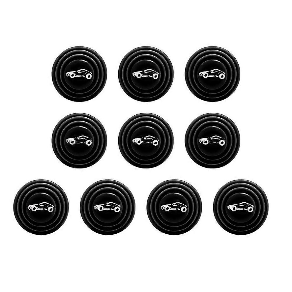 (As Show, One Size) 10 Pcs Car Shock Absorber Rubber Little Shock Absorbing Gasket Cushion Pad Black 4704245264659