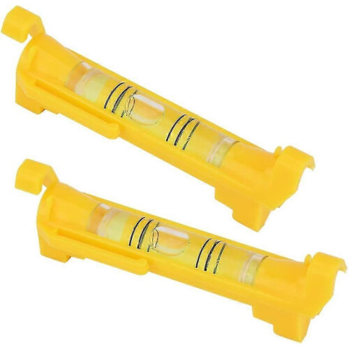 (As show, One size) Mini Pocket High Precision String Spirit Level With Molded Hooks String Line Level, Tile Gutter For Brickwork Plumbing yellow 2