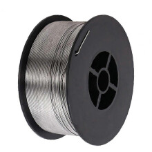 (As show, One size) 0.8mm Alloy 0.45kg Flux Core Gasless Welding Wire Spool 1Roll Fully Insulated Silver, Carbon Dioxide Welding Wire