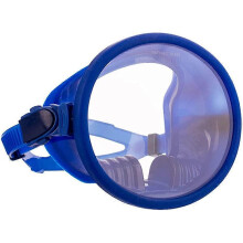 (As show, One size) Panoramic Silicone Snorkel Mask Oval Snorkel Mask Anti-fog Water Sport Accessory Single Lens Diving Mask Wide Field of Vision Anti-fog Silicone (Blue)