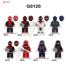 8PCS Spider-Man Minifigures Building Blocks Toy Action Figure Fit Lego
