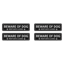 2 Pack Beware of Dog Sign,12X3 Inch Rust Free.040 Aluminum Metal Sign