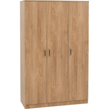 Dakota 3 Door Wardrobe Oak Effect Metal Drawer Hinges and Handles