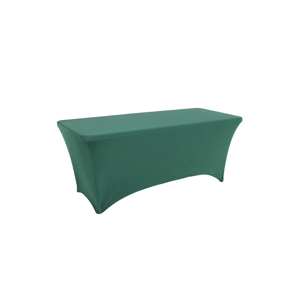 (Dark Green, 8FT 244*75*75cm) 8ft 6ft 4ft FITTED Table Cloths Trestle Tablecloth Wedding Rectangle Table Cover-image-OPC-PHPBYH7-NEW