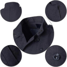 (M, Gray) Men's Classic Business Casual Notched Collar Double Breasted Coat