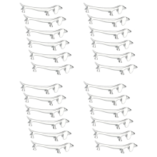 6 stuks eetstokjes, rust kleine hond, zinklegering, vork, lepel, serviesgereedschap