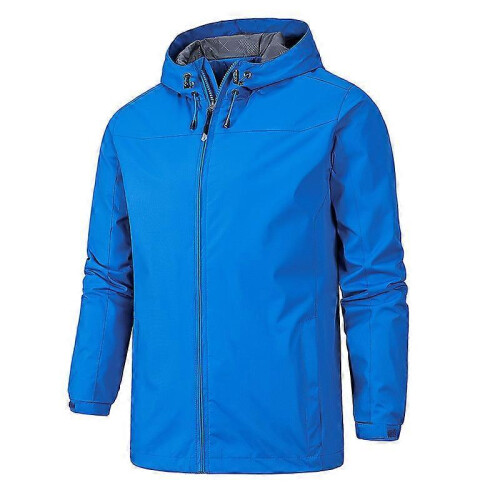 (4XL, Sky Blue) Thin spring and autumn single-layer jacket