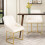 Living And Home (White) Set of 2 Upholstered Dining Chairs 1
