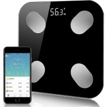 (As show, One size) Pse-Personne Balance de Salle de Bain, Balance lectronique Intelligente Domestique, Corps en Verre pesant la sant de la Machine Max 180 kg, Cuisine No