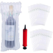 (As show, One size) 10pcs Inflatable Wine Bottle Wrapper, Inflatable Pillow for Safely Wrapping and Shipping Glass Bottles (7 poles (inner height 32*diameter 8cm for 750m