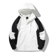 (M, milky white) Spring and autumn single-layer waterproof and windproof mountaineering clothing