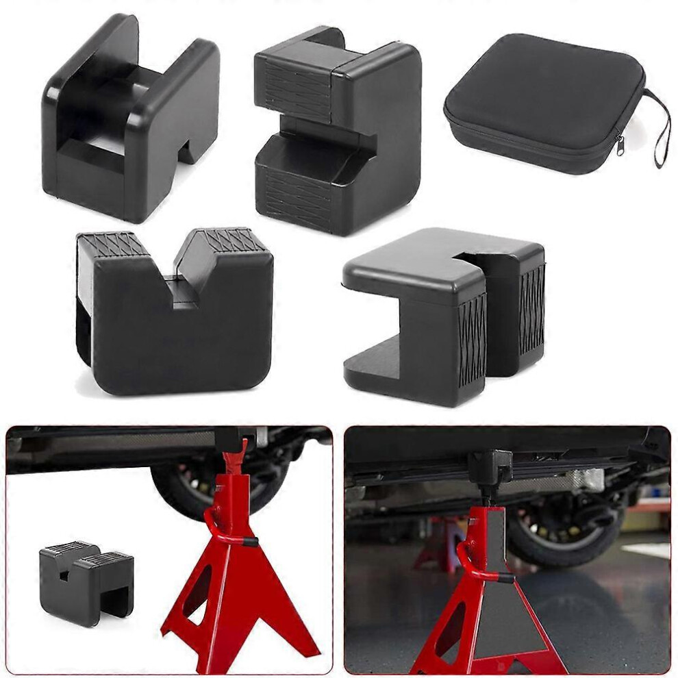 (As Show, One Size) Rubber Jack Pad For Car Lift Jack Split Adapter Frame Jack Stand Universal Car Bed Base Protection (4Pcs Jack Pad) 4704245205737
