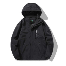 (XL, Black) Spring and autumn single-layer waterproof and windproof mountaineering clothing