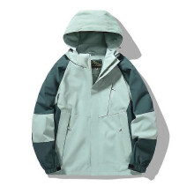 (5XL, bean green) Spring and autumn single-layer waterproof and windproof mountaineering clothing