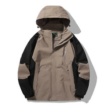 (5XL, deep khaki) Spring and autumn single-layer waterproof and windproof mountaineering clothing